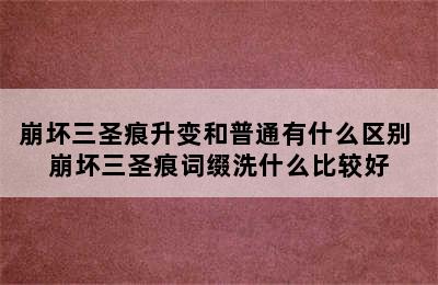 崩坏三圣痕升变和普通有什么区别 崩坏三圣痕词缀洗什么比较好